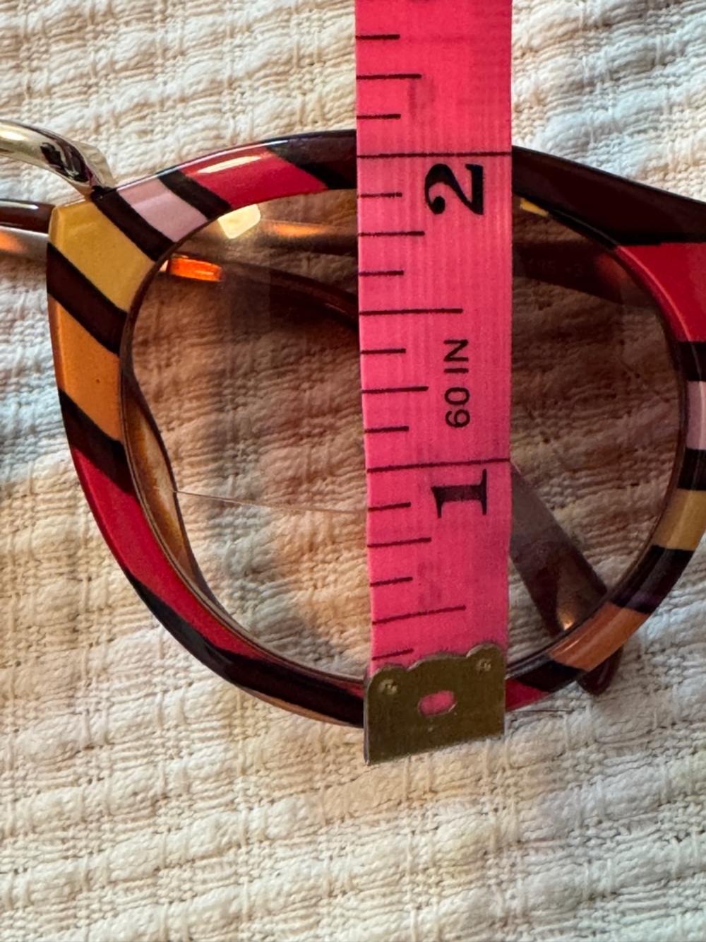 Emilio Pucci EP25 Multicolor Stripe Acetate Silver Sunglasses Frames Italy - Picture 9 of 10